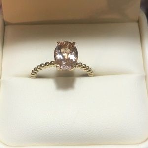 1.10 carat morganite ring